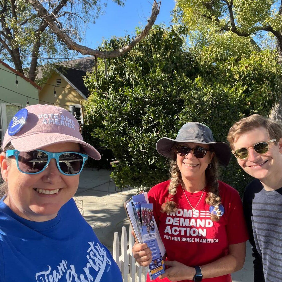 VSA super volunteer Darcy knocks doors in California